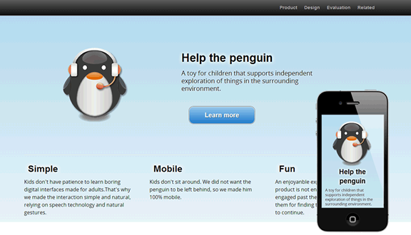 Help the penguin front page